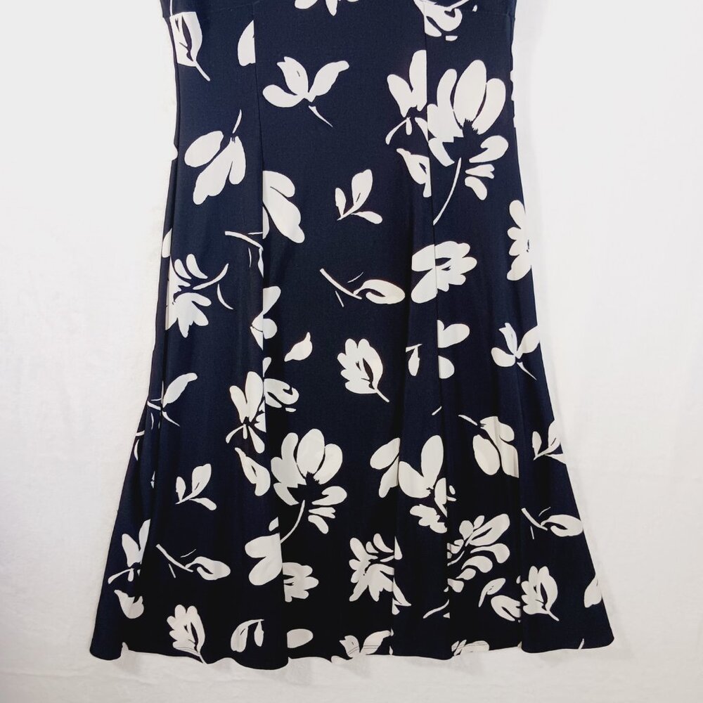 Chaps, Jitterbug Style Dress, Black/White, Size Small, Retro Style, A line flair - Picture 5 of 14